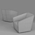 Vitra Lounge Chair: Chic & Comfy 3D model small image 3