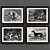 Set of Modern Style Dog Paintings No.173  Link to Artist 3D model small image 1