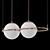 Elegant Decò Pendant Lamp 3D model small image 1