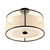 Brisco 3-Light Semi Flush Mount - Elegant Bronze Glass Fixture 3D model small image 2