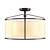 Brisco 3-Light Semi Flush Mount - Elegant Bronze Glass Fixture 3D model small image 3