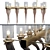 Elegant Murano Glass Coffee Chandelier 3D model small image 1