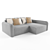 Modular Portland Sofa: Stylish and Versatile 3D model small image 1