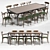 Elegant Ceccotti Dining Set 3D model small image 1