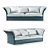 Luxury CorteZARI TIAGO Sofa 3D model small image 1