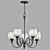 Elegant Ovanda Brass Chandelier 3D model small image 2