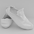 Vintage White Leather ASICS Sneakers 3D model small image 3