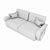 Modern Minimalist Metal Sofa 3D model small image 3