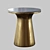 Elegant Marble Pedestal Side Table 3D model small image 1