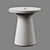 Elegant Marble Pedestal Side Table 3D model small image 2