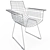 Black Wire Mesh Chair: Modern 3D Metal Furniture 3D model small image 2