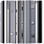 Sleek Inox S-11 Steel Door 3D model small image 2