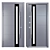 Sleek Inox S-11 Steel Door 3D model small image 3