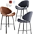 Elegant Cheri Bar Stool 3D model small image 1