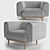 Modern Bolia Abby Armchair | 115x71x86 cm 3D model small image 1