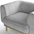 Modern Bolia Abby Armchair | 115x71x86 cm 3D model small image 2