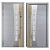 Stylish Inox S-13 Metal Door 3D model small image 3