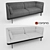 Luna Modern Velvet Sofa: Stylish Comfort 3D model small image 1