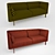 Luna Modern Velvet Sofa: Stylish Comfort 3D model small image 2