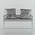 Sleek Metal and Wood Sofa 3D model small image 3