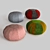 Souk Style Ottoman Poufs in 4 Materials 3D model small image 1