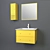 Tokyo Yellow Bathroom Set by Montana Mobler 3D model small image 1