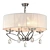 Elegant Neoclassic Chrome Chandelier 3D model small image 1