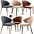 Modern Ellen Dining Chair Set 3D model small image 1