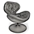 Plush Velvet Armchair: Contemporary 3D Interior Furniture 3D model small image 2