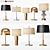 Elegant Set of 5 Table Lamps 3D model small image 1