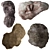 Stone Decor: Natural Rock Scanned 3D model small image 1