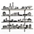 4-Tier Classic Crockery Shelves 3D model small image 2