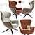 Poliform Mad Joker Revolving Armchair 02: Stylish and Versatile 3D model small image 1