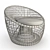 Trendy Nest Rattan Armchair 3D model small image 3