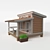 Cozy Haven: Insulated Outdoor Cat House 3D model small image 1