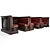 English Style Leather Bench for Restaurants and Pubs 3D model small image 1