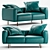 Binario Sofa: Modern and Versatile Seating Solution 3D model small image 1