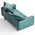 Binario Sofa: Modern and Versatile Seating Solution 3D model small image 3