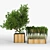 Teak Box and Frame Planters | Flowerbox Combine 3D model small image 1