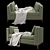 Petrie Daybed: Midcentury Chic! 3D model small image 1