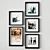 Elegant Black Photo Frame Set 3D model small image 1