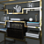 Etruria Metal Shelving with Bronze Glass Shelves 3D model small image 2