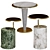 Elegant Pregno Marble Coffee Tables 3D model small image 1