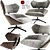 Modern Camila Lounge Armchair 3D model small image 1