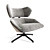 Modern Camila Lounge Armchair 3D model small image 2