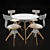 Modern Round Dining Table: The Wild Bunch 3D model small image 1