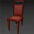 Lacquered Wood Designer Chair 3D model small image 2