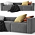 Title: Sleek Modular Sofa by Poliform Shangai 3D model small image 1