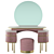 Elegant Zelda Vanity Table by Devon & Devon 3D model small image 1