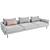 Elegant Flamingo Sofa: Modern & Stylish 3D model small image 2